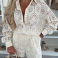 Elegant Lace Shirt Set