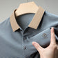 Men’s Casual Lapel V-Neck Striped Tops