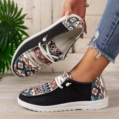 Women's Casual Ethnic Pattern Canvas Shoes