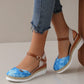 Women’s Closed-Toe Platform Wedge Buckle Sandals