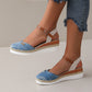 Women’s Closed-Toe Platform Wedge Buckle Sandals