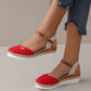 Women’s Closed-Toe Platform Wedge Buckle Sandals