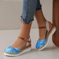 Women’s Closed-Toe Platform Wedge Buckle Sandals