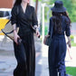 Women's Wrap V-Neck Blouse & Wide Leg Pants Set