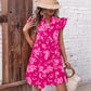 🌺Summer Hot Sale 49% OFF🔥Ruffle Sleeve V-Neck Printed Dress