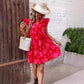🌺Summer Hot Sale 49% OFF🔥Ruffle Sleeve V-Neck Printed Dress