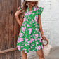 🌺Summer Hot Sale 49% OFF🔥Ruffle Sleeve V-Neck Printed Dress