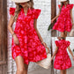 🌺Summer Hot Sale 49% OFF🔥Ruffle Sleeve V-Neck Printed Dress