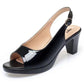Peep-Toe Thick High Heel Sandals with buckle
