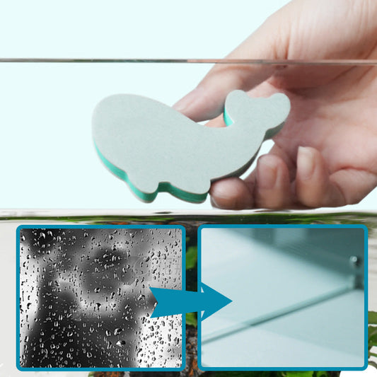 Whale-Shaped EVA Foam Fish Tank Glass Cleaner
