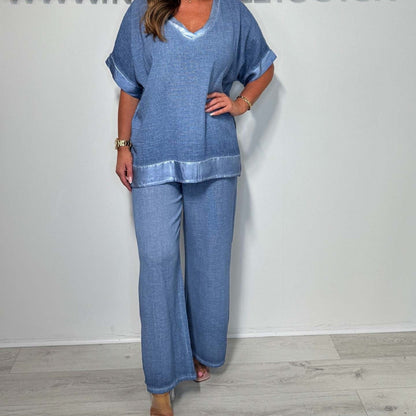 💗Limited Time Half Price Offer💗Casual V-Neck 2-Piece Set