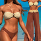 Women's 3-Piece Swimwear Set - Top, Bottom & Beach Pants