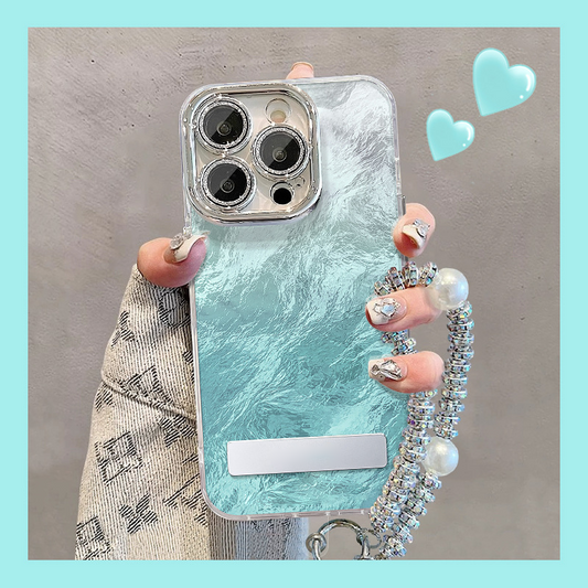 Gradient Phone Case with Stand & Chain for iPhone Series