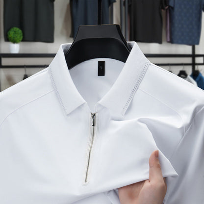 Men's Half Zipper Lapel Shirt