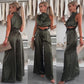 Cropped Top & Wide Leg Pants 2-Piece Set