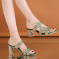 Women's Luxury Crystal-Embellished Open-Toe Sandals