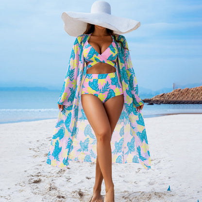 👗Women's 3-Piece Sexy Floral Print Swimsuit