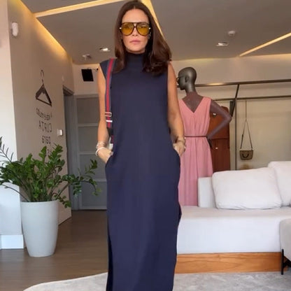 Sleeveless Turtleneck Dress