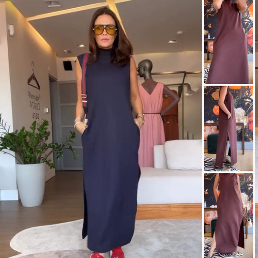 Sleeveless Turtleneck Dress