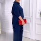 omen's Button-Down Shirt & Pants 2-Piece Set