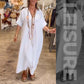 Women Solid Casual Loose Dress with Slits