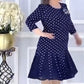 Women’s Polka Dot Fishtail Midi Dress
