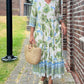 Elegant V-neck Floral Print Dress