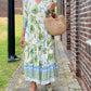 Elegant V-neck Floral Print Dress