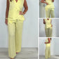 Women’s Casual Sleeveless Top & Pants Two-Piece Set