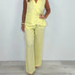 Women’s Casual Sleeveless Top & Pants Two-Piece Set