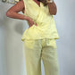 Women’s Casual Sleeveless Top & Pants Two-Piece Set