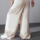 Women's Solid Color High-Waisted Wide-Leg Pants