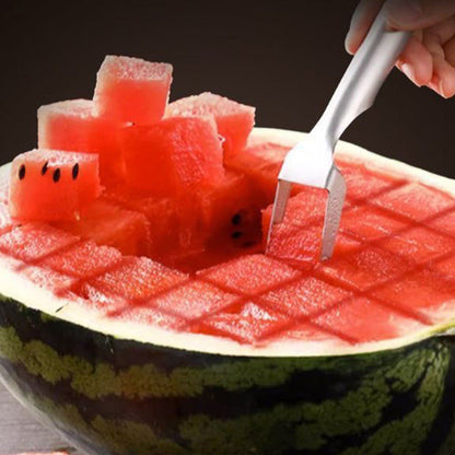 ⏳Limited time 50% off⏳🍉2 in 1 Stainless Steel Fruit Cutter Fork Slicer