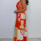 Fashion Casual Strapless Printed Jumpsuit