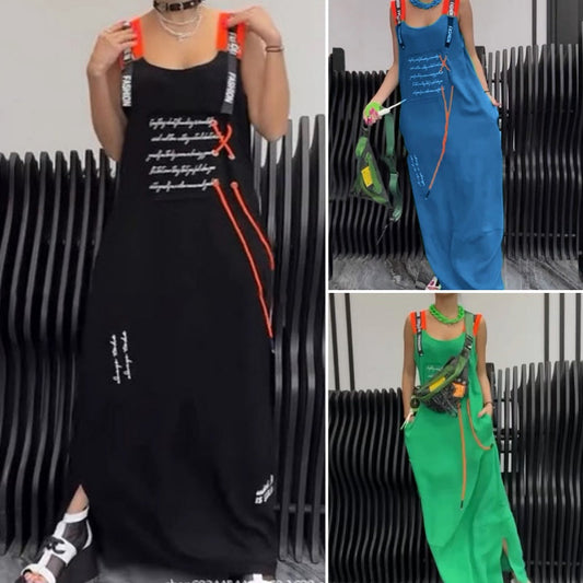 Women's Casual Printed Sleeveless Dress