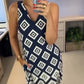 Sleeveless V-Neck Rectangular Print Dress