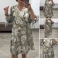 Women's Casual Loose V-Neck Fashion Printed Dresses