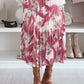 Women’s Elegant Print Pleated Flowy Skirt