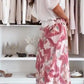 Women’s Elegant Print Pleated Flowy Skirt