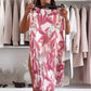 Women’s Elegant Print Pleated Flowy Skirt