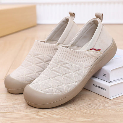 Women's Casual Breathable Non-slip Soft Sole Slip-on Flat Shoes