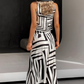 Striped Sleeveless Top & Wide-Leg Pants Set