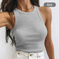 Women's Ribbed Slim-Fit Cropped Tank Top