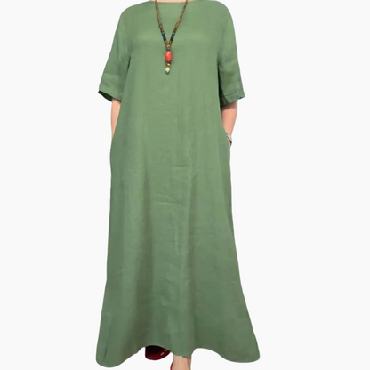 Women's Casual Loose Solid Color Dresses