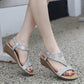Women's Fashion Rhinestone Platform Wedge Sandals