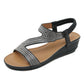 Women's Fashion Rhinestone Platform Wedge Sandals