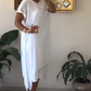 Women's Elegant White Round Neck Dress
