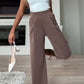 Women's Casual Straight-Leg Pants with Pockets