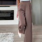 Women's Casual Straight-Leg Pants with Pockets