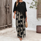 5/8 Sleeves Top & Print Pants Set